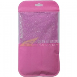 Industrial 100g Pink glitter powder in color bag for wall paper